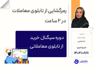 دوره سیگنال خرید از تابلوی معاملاتی با تدریس سرکار خانم ندا عباسی در مرکز آموزش کارگزاری دانایان - آذر 1404